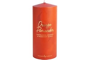 Shearer Candles Orange Pomander Scented 6 inch Pillar Candle - Orange