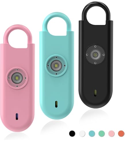 Alarme Personnelle TECKNET 130 DB Avec LED Et Porte-clés Rechargeable – Sécurité Au Quotidien