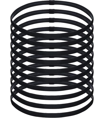 6 Pezzi Cerchietto Capelli Uomo e Donna,Metallo Cerchietto Capelli Donna, Cerchietto Fasce per Capelli Fascia Ondulata Nero,Multiplo Stile Antiscivolo Cerchietto,Adatto per Sport,Yoga,Trucco