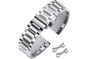 Niziruoup Stainless Steel Watch Strap 14mm 15mm 16mm 17mm 18mm 19mm 21mm 20mm 22mm 23mm 24mm Watch Bracelet Metal Watch Band Universal Smartwatch Replacement Band Strap for Men Women