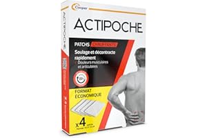 ACTIPOCHE - Patchs Auto-Chauffants - Douleurs musculaires et articulaires - Boîte de 4 patchs
