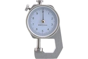 QOTSTEOS Calibro digitale di spessore, strumento di misurazione dello spessore, 0-10 mm/0-20 mm preciso strumento di filo a testa piatta per gioielli in pelle, fogli di metallo (piatto 0-10 mm)