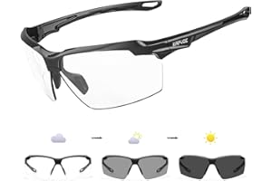 KAPVOE Lunette de Cyclisme Photochromique Homme Lunette VTT TR90 Cadre Lunette Velo Lunette Course à Pied Femme Lunette de Soleil Sport Lunette Velo Route Lunette de Soleil Course
