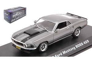 NO MARCA Modèle d'échelle compatible avec Ford MUSTANG BOSS 429 1969 "JOHN WICK GREY 1:43 GREENLIGHT GREEN86540