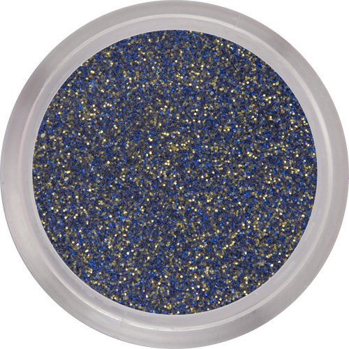 nail perfection 3.5g CRAZY TRAIN acrylic nails powder (blue & gold glitter)