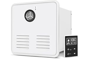 Scaldabagno senza serbatoio Teodute per camper: scaldabagno istantaneo per camper da 55.000 BTU con porta bianca da 15 x 15 pollici e telecomando - 2,8 GPM massimo - Compatibile con tutti i camper
