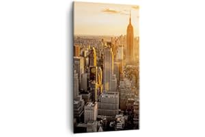 ARTTOR Lienzos decorativos Nueva york rascacielos manhattan Cuadro Sobre Lienzo Moderno Vertical 45x80cm Cuadros Decoracion Salon Dormitorio Cocina Cuadros Pared Imágenes Wall Art Prints Decor PA45x80-2672