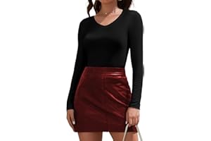 Joyshaper Damska koszulka z długim rękawem, okrągły dekolt, z długim rękawem, basic, z długim rękawem, luźna bluzka