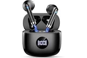 JXREV Cuffie Bluetooth Auricolari Bluetooth 5.4, Cuffie Wireless con 4 ENC Cancellazione Rumore Mic, Cuffie in Ear 40 Ore di Riproduzione, Cuffie Senza Filo HiFi Stereo IP7 Impermeabili per iOS & Android