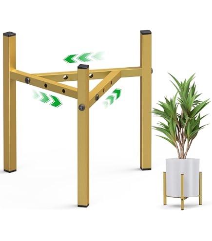 Support Plantes Intérieur Métal Réglable 24-38 Cm - Porte Plante Télescopique DeJivsin