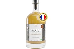 SHOGGA | Jus de gingembre bio | Made in France | Boisson premium sans alcool | 12 super-aliments : gingembre frais pressé à froid, citron, curcuma, poivre de Kampot, herbes et épices (700ml)