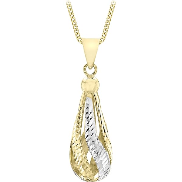 Collar De Oro De 9 Qulates Con Damantes Auténtcos De 0,15 Qulates