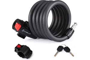 Selighting Candado para MTB Bicicleta Montaña Candado de Cadena con Llave para Bicicleta al Aire Libre Ciclismo Scooter Rejas y Otros Artículos que se Deben Asegurar, 1.8M