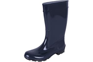 LEMIGO Damen Gummistiefel hohe Regenstiefel Ilse
