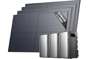 EF ECOFLOW ECOFLOW STREAM Ultra and 2 x AC Pro 5.76 kWh, with Storage 2080W Batteries for Solar Kit with 4 x 520W Solar Panels, Dual AC Connection, Capacity up to 11.52 kWh, Smart AI, Plug & Play