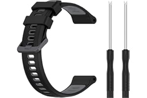 honecumi Cinturino per Garmin Forerunner 965 955 745/Descent G1, per uomo e donna, 22 mm, morbido silicone, sportivo, classico, regolabile, colorato di ricambio