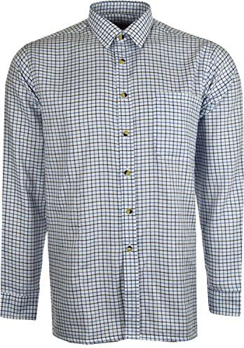 DSP Clothing Mens Tattersall Shirt Long Sleeves Polycotton Fabric Ideal For Fishing Shooting Hunting