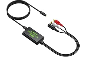 LiNKFOR 192Khz Adaptador SPDIF Óptico a RCA+3.5mm,Convertidor de Audio Digital a Analógico con Cable RCA Hembre para TV/Blu-ray/DVD/PS3/PS4/Xbox One