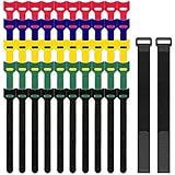 52 Stück Haken &amp; Loop Streifen, SENHAI 12 "&amp; 6" Klebebänder Kabelbinder Kabelbinder für Kabelmanagement Befestigung Cording