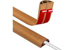 JAHOMFAI Kabelkanal Golv, Flexibel Liten Kabelkanal, PVC, Självhäftande, För alla Nätkablar, Hushåll, Kontor, Skola, Lager