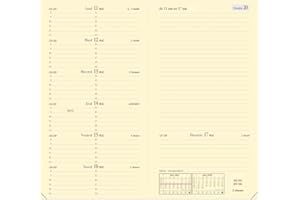 Quo Vadis - Recharge Agenda - 2026 - Italnote Prestige - Semainier Horizontal - Français - 14 mois de décembre à janvier - 8,8x17 cm - Papier Clairefontaine ivoire - Fabrication française