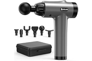 AERLANG Massage Gun Deep Tissue, Massage Gun, 20 Speed Handheld Muscle Massage Gun, Percussion Massager with 6 Massage Heads for Body Muscle Massage Pain Relief Fitness Recovery…