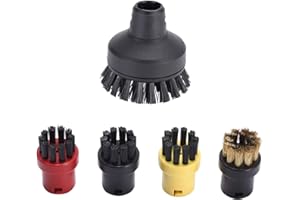 KOCAN Nettoyeur à Vapeur Ensemble de brosses Rondes 5 Pcs Nettoyeurs à Vapeur Buses de Nettoyage Accessoires Accessoires Kit de Remplacement pour Karcher SC1 SC2 SC3 SC4 SC5 SC7 CTK10