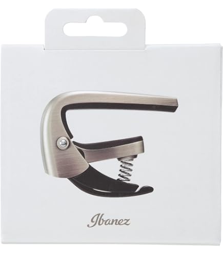 Ibanez IGCZ10 - Capodastre Pour Guitare Acoustique/Électrique (Vis De Verrouillage, Argent)