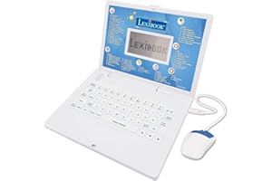 Lexibook Ordinateur Éducatif Bilingue Français/Anglais-Jouet pour Enfants avec 124 Activités pour Apprendre Les Langues, Les Mathématiques, la Logique, S'amuser et Jouer du Piano, JC598i1