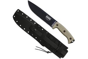 ESEE, Nóż outdoorowy Junglas II Esee Logo, ostrze: 21,3 cm, Drop Point, Micarta, zielony, nóż myśliwski, Extended Tang, łącznie z Kydex Sheaht