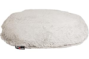 JACK AND VANILLA, Coussin Ovale pour Chien, Modèle Shell, Couleur Gris Coquille, Taille XS, 55 x 35 cm