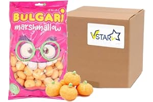 Perfect for Halloween Sweet Displays and Parties Spooky Pumpkin Shape Vanilla Flavour Marshmallows- 900g - VSTAR