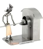 Steelman24 I Omini di Viti Ortopedico con Portabiglietti da Visita I Idee Regalo Originale I Soprammobili in Metallo I Modellino