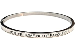 SiLo Bijoux BRACCIALE VASCO ROSSI - AMICHE DONNA RIGIDO IN ACCIAIO INOX CON FRASE DEICA INCISA LASER INOSSIDABILE ANALLERGICO-CONFEZIONE REGALO