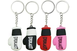 HNJUSR Guanti da Boxe Portachiavi in Acciaio Inox - 4 PCS Metallo Pesante Sport, Accessori Auto Personalità, Decorazione Creativa per Borsa Auto Telefono