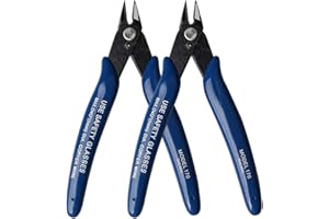 THETAG Pinces Coupantes de Côté, Yuanzi Cisaille Latérale Outil de Coupe, Pouce/Pince à dénuder acier pour Câble Électrique, Bijoux Réparation, Travaux Pratiques, Bricolage (2 Pack, Bleu)