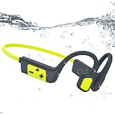 IFECCO Waterproof Swimming Headphones, IP68 Water Resistant | Bone Driving Swimming Headphones, with 32G MP3, Helmets for Swi