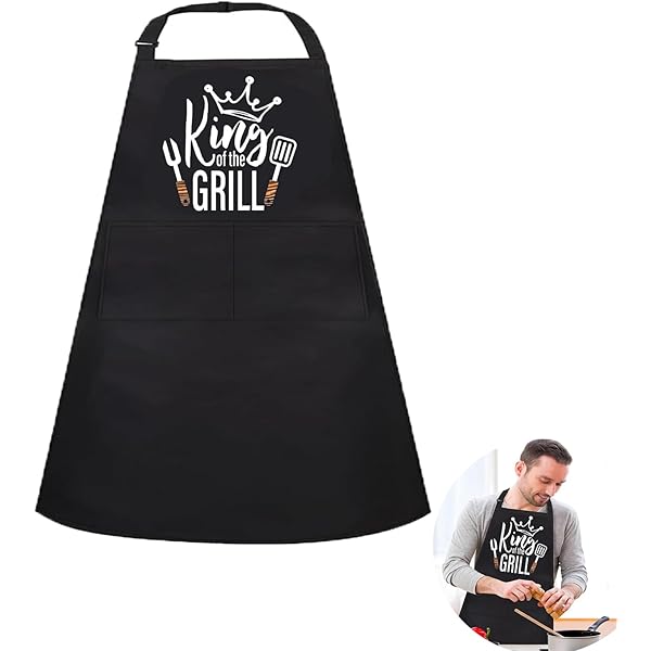 Tablier De Cuisine Imperméable - Poches Pratiques - Sangle Réglable - Blanc