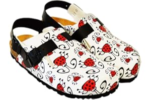 CALZAME MAIKÄFER. Zueco de fácil Cuidado con Estampado de Escarabajo.