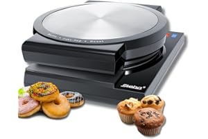 ‎STEBA Steba Elektrogeräte Cake Maker 3 in 1, 3 Non-Stick Plates for Cake Pops, Muffins and Donuts, Plates are Easy to Remove at the Touch of a Button, Includes Cake Pop Holder and Sticks, 800 Watt