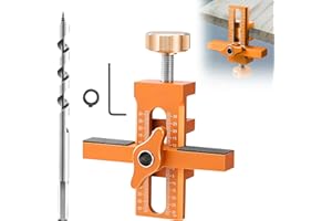 KOUAMOR Positionneur d'installation de porte d'armoire, gabarit de montage de porte d'armoire en alliage d'aluminium, outil de positionnement de porte d'armoire réglable pour la plupart des portes d'armoire,