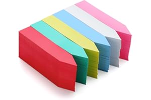 Evanda 6 Color-600 Pcs Plastic Waterproof Garden Plant Labels, Garden Nursery, Vegetable Plastic Plant Tag, Easily Differentiate Plant Types, Re-Usable Plant Tags (Mix Color)