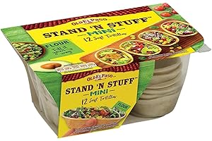 ‎OLD EL PASO Old El Paso Mini Stand'n Stuff Soft Tortilla - Mexikanische Tortillas aus Weizen in Schalenform - 1 x 145 g