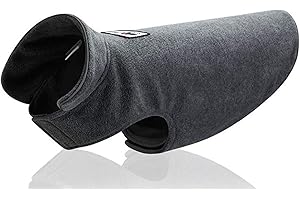 Morezi Cozy Fleece Dog Coats Puppy Clothes Elastic Belly Vest Waistcoat Winter Warm Jacket Reversible Dog Coat for Small Medium Large Dogs - Gray - M