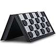 OkidSTEM Magnetic Travel Checkers Board Game Set with Folding Board Family Educational Toys for Kids and Adults