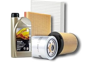 SABER Kit tagliando auto, kit tre filtri e 4 litri olio motore GM 5W30 (KF1040/fo)