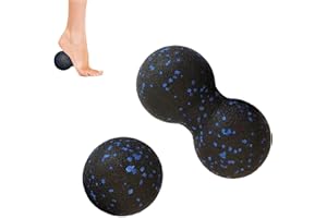 JPESYGFDK Faszienball, Set (Einzelball + Doppelball), für Tiefenmassage Zur Entspannung Der Faszie, Schmerzen Lindern Ball, Erdnuss Massageball Faszienball-Set Faszientraining