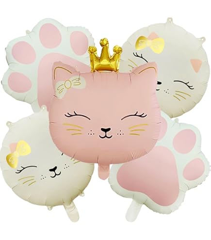 RUIANSI 16 Inch 'MEOW' Foil Balloon Letters - 4 Pack For Cat Birthday Party Decor (Multicolor) - View #5
