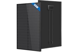 FIREFLY ENERGY Panneau solaire monocristallin 55 W noir complet pour camping-car, bateau, remorque, camping-car, marine, systèmes hors réseau