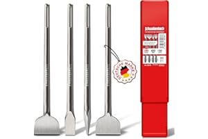 SCHWABENBACH ® Juego de cincel SDS Max – 4 piezas 25 mm + 50 mm + 50 mm